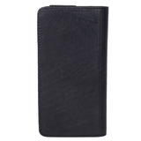 Buffalo Wallet Genuine Leather Universal Case with Wallet (Max. Mobile: 150 x 65mm) - Black