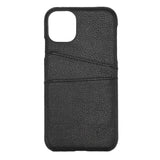 iPhone 11 GEAR Onsala Collection Phone Case w. Card Holder / Leather - Black