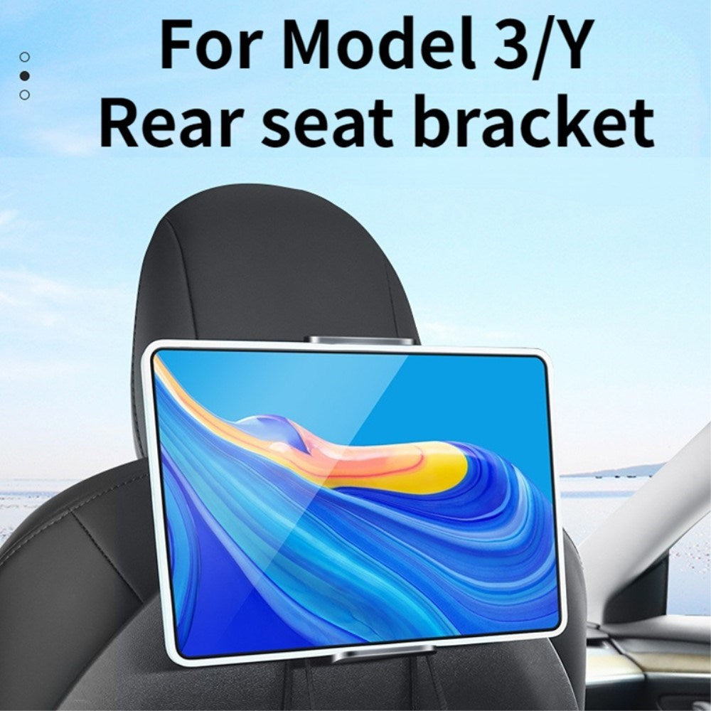 Tesla Model 3 (2017-22) / Model Y (2021-22) - Mobile / Tablet holder for the back seat - Black