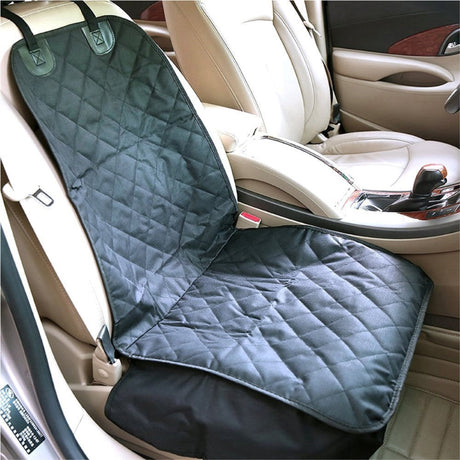 Car Seat Cover w. Dog Safety Harness - Black