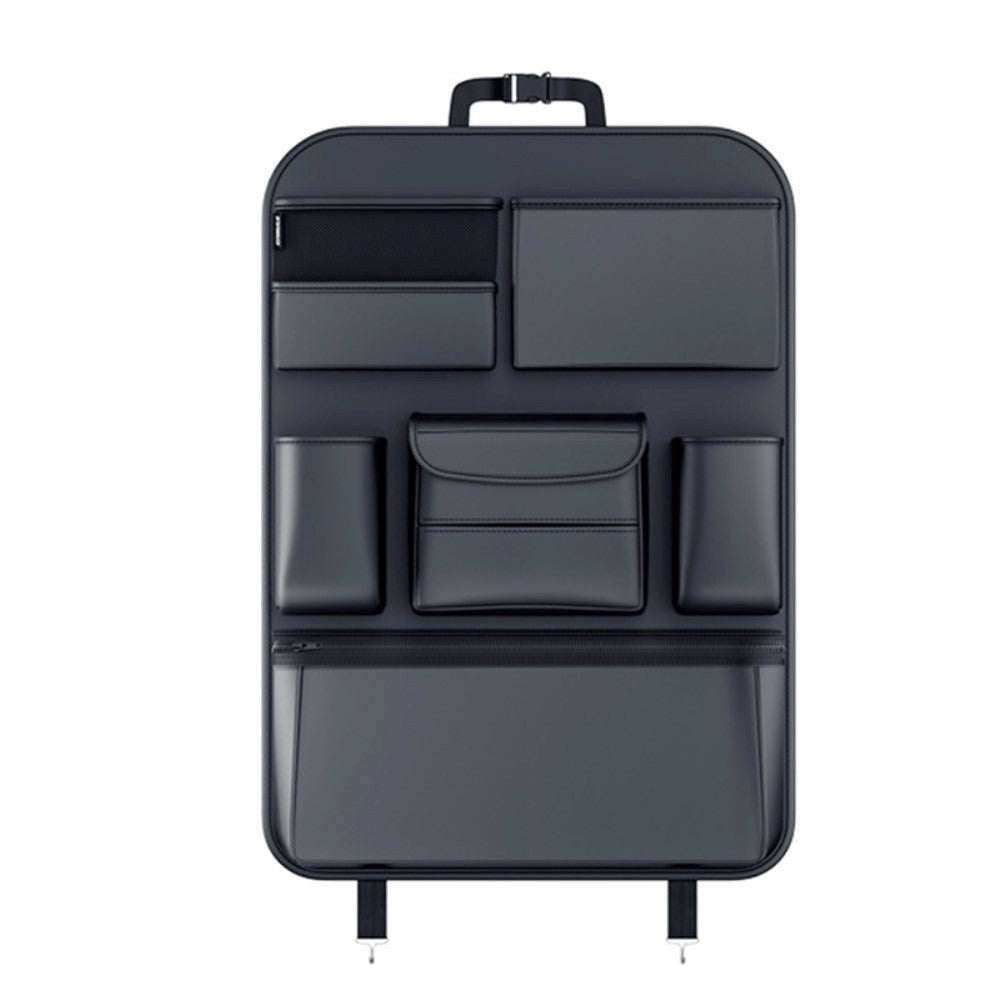 Leather Back Seat Organizer - Black