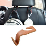 Faux Leather Hook for the Car's Headrest - Brown