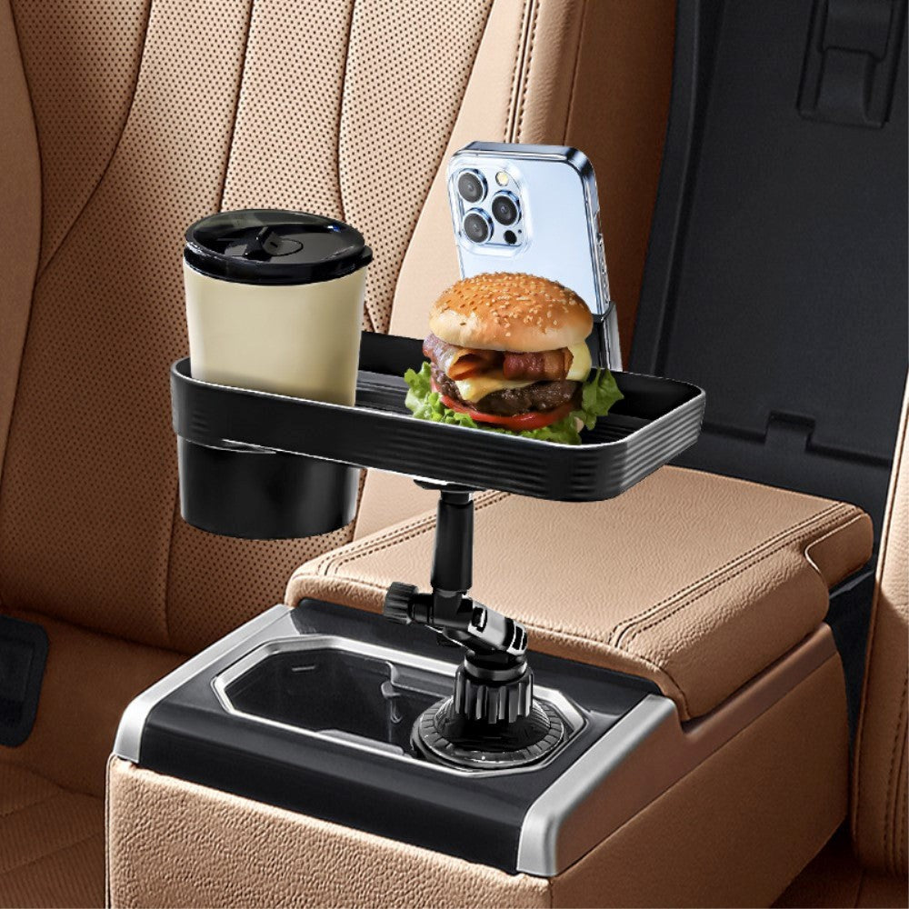 Multifunctional Mobile Holder for Cup Holder in Car - Rotatable - Max Mobile: 60 - 90mm - Black