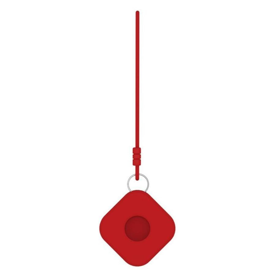 AirTag Drop-Proof Silicone Case w. Strap - Red