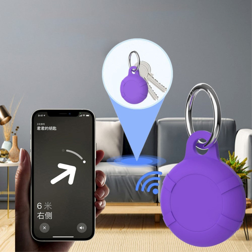 AirTag Silicone Case with Key Ring - Yellow