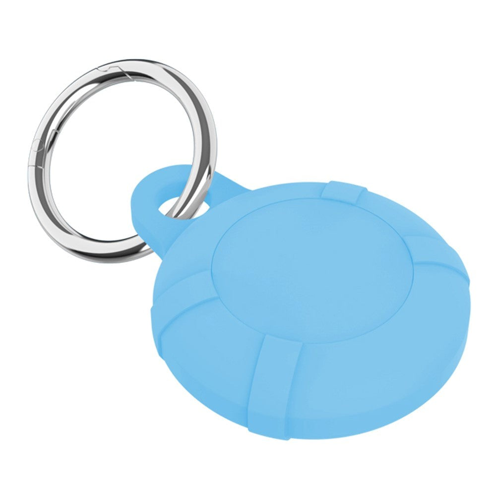 AirTag Silicone Case with Key Ring - Light Blue