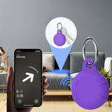 AirTag Silicone Case with Key Ring - Light Blue