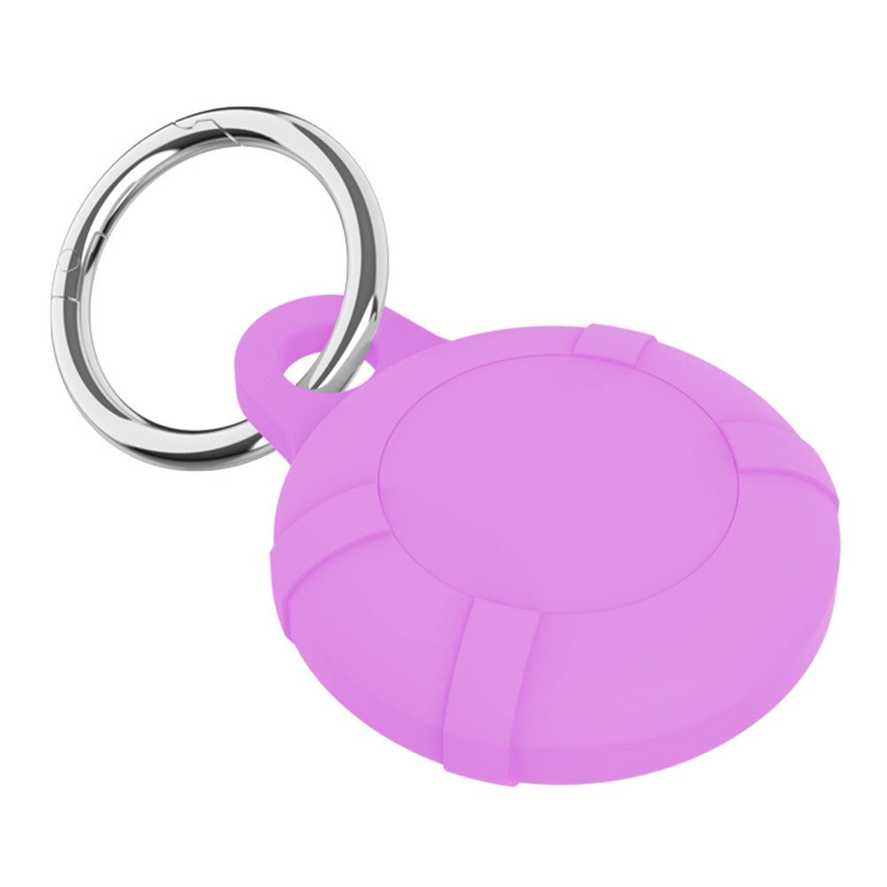 AirTag Silicone Case with Key Ring - Light Purple