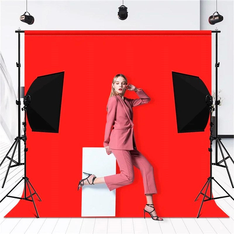 Photo Background with Clips - 2 x 2 m - Red