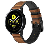 Smartwatch Leather Silicone Strap (20mm) - Brown