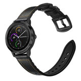 Smartwatch Leather Strap (20mm) Leather Strap - Black