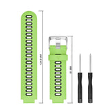 Universal Garmin 15mm Silicone Strap w. Tool - Green / Black