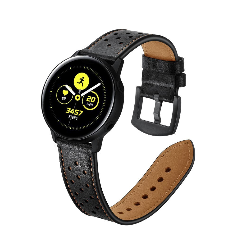 Smartwatch Universal Leather Strap (20mm) - Black / Brown