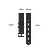 Smartwatch Silicone Strap (18mm) Chequered - Black