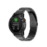 Garmin Forerunner 945 Stainless 22mm QuickFit Steel Strap w. Pins - Black