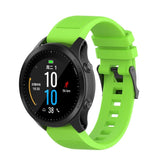 Universal Garmin Grooved Silicone 22mm QuickFit Strap - Green