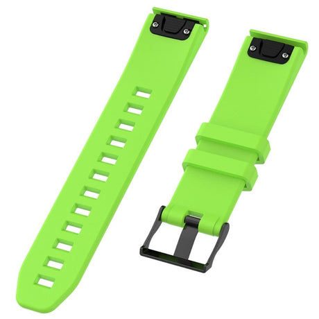 Universal Garmin Grooved Silicone 22mm QuickFit Strap - Green