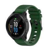 Universal Garmin Grooved Silicone 22mm QuickFit Strap - Military Green