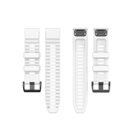 Universal Garmin 22mm QuickFit Grooved Silicone Strap - White