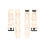 Universal Garmin 22mm QuickFit Grooved Silicone Strap - Beige