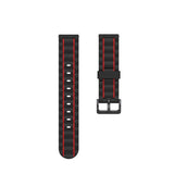 Smartwatch Silicone Strap (22mm) - Black / Red