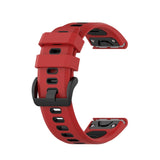 Universal Garmin Strap (26mm) Classic Silicone Strap incl. Screwdrivers - Red / Black