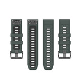 Universal Garmin Strap (26mm QuickFit) Classic Silicone Strap incl. Screwdrivers - Green / Black