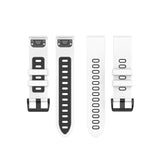 Universal Garmin 20mm QuickFit Neutral Silicone Strap incl. Screwdrivers - White/Black