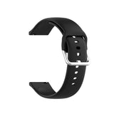 Smartwatch Buckle Silicone Strap (22mm) w. Buckle - Black