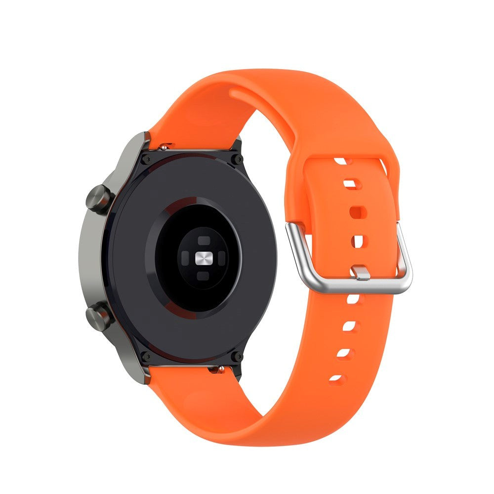 Smartwatch Buckle Silicone Strap (22mm) w. Buckle - Orange - Size L