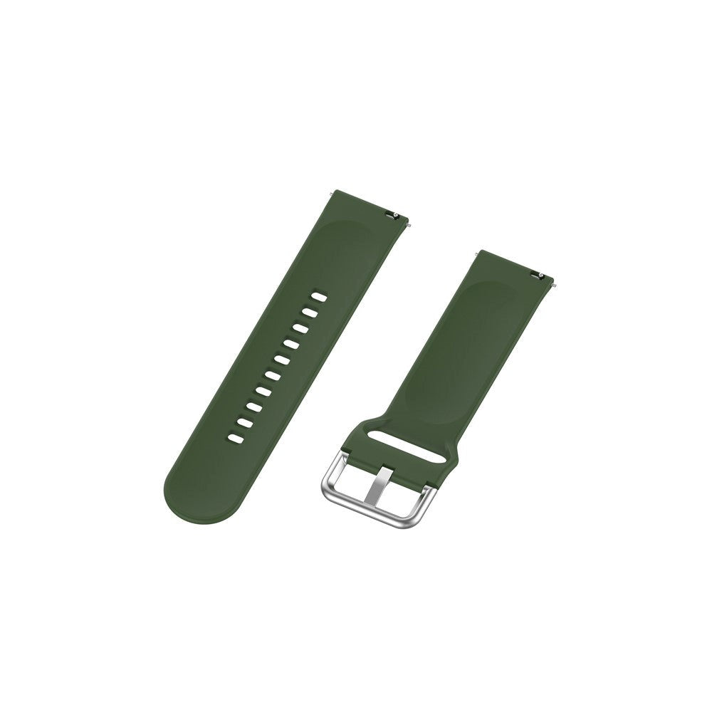 Smartwatch Buckle Silicone Strap (22mm) w. Buckle - Army Green - Size L