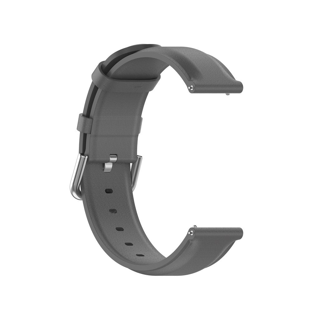 Universal Smartwatch Leather Strap (22mm) - Matte Grey