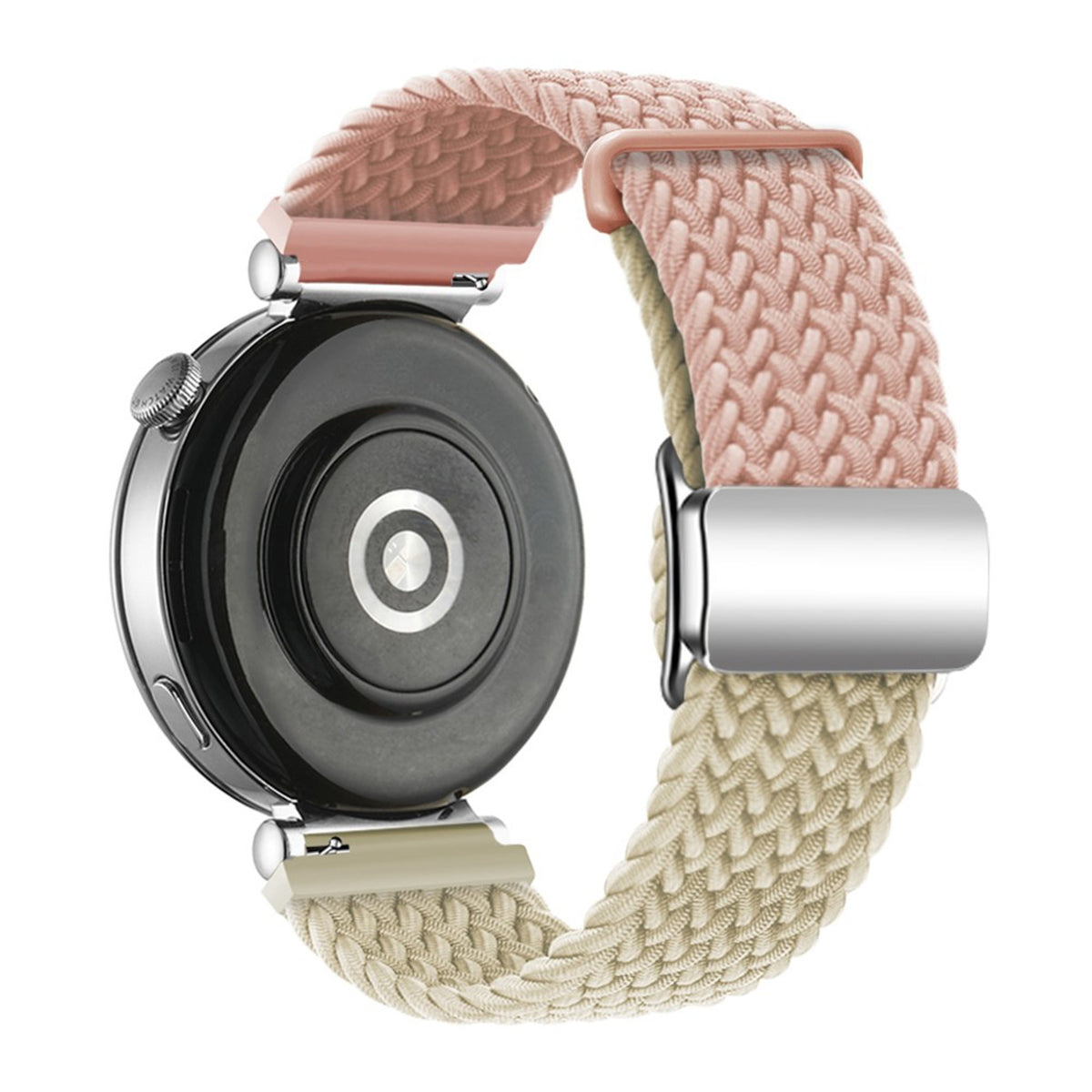 Universal 18mm EIDERWOOD Woven Watch Strap - Pink / Beige
