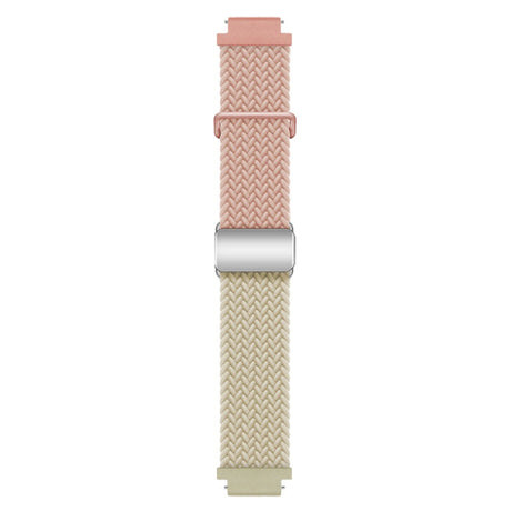 Universal 18mm EIDERWOOD Woven Watch Strap - Pink / Beige