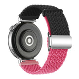 Universal 18mm EIDERWOOD Woven Watch Strap - Black / Pink