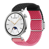 Universal 18mm EIDERWOOD Woven Watch Strap - Black / Pink