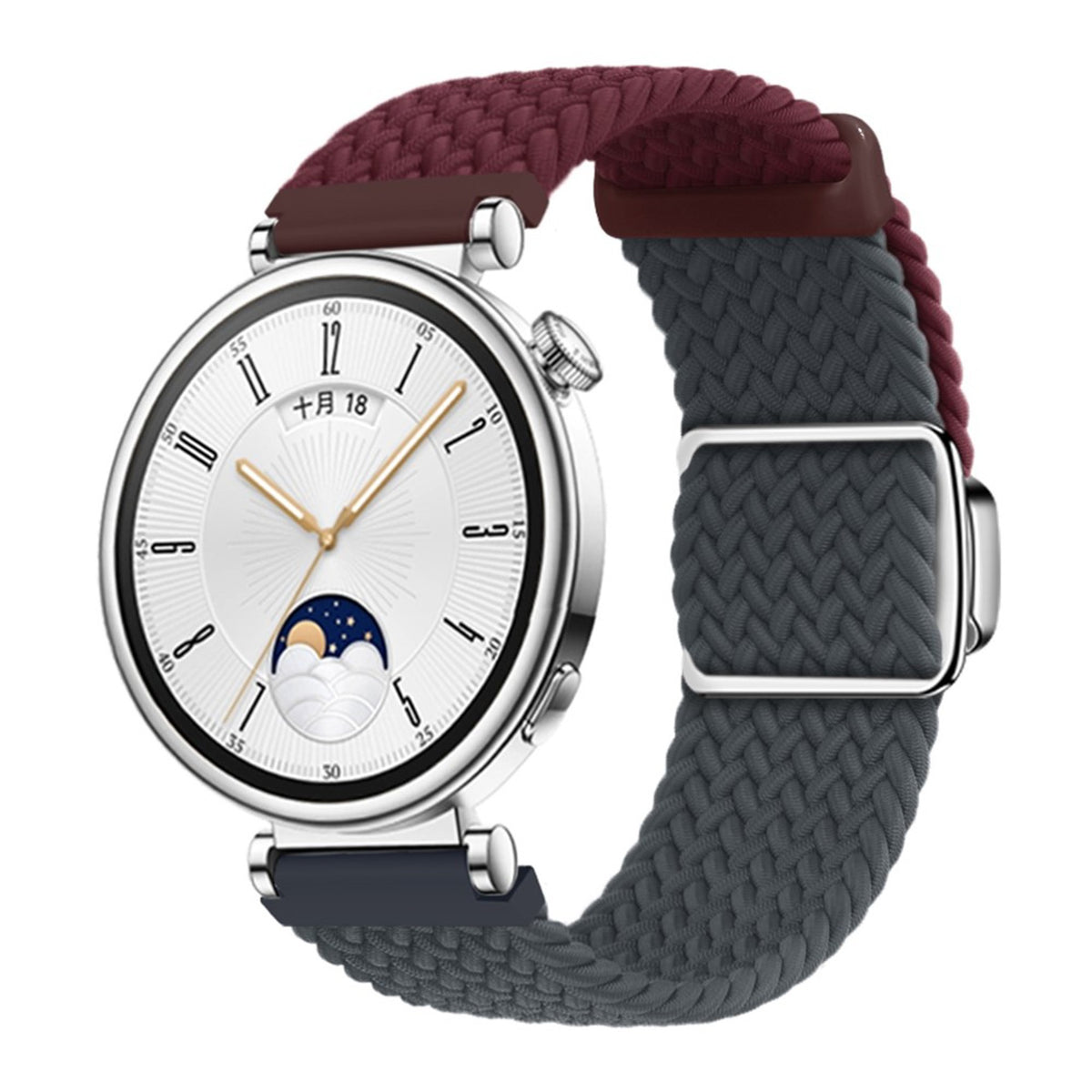Universal 18mm EIDERWOOD Woven Watch Strap - Red / Blue