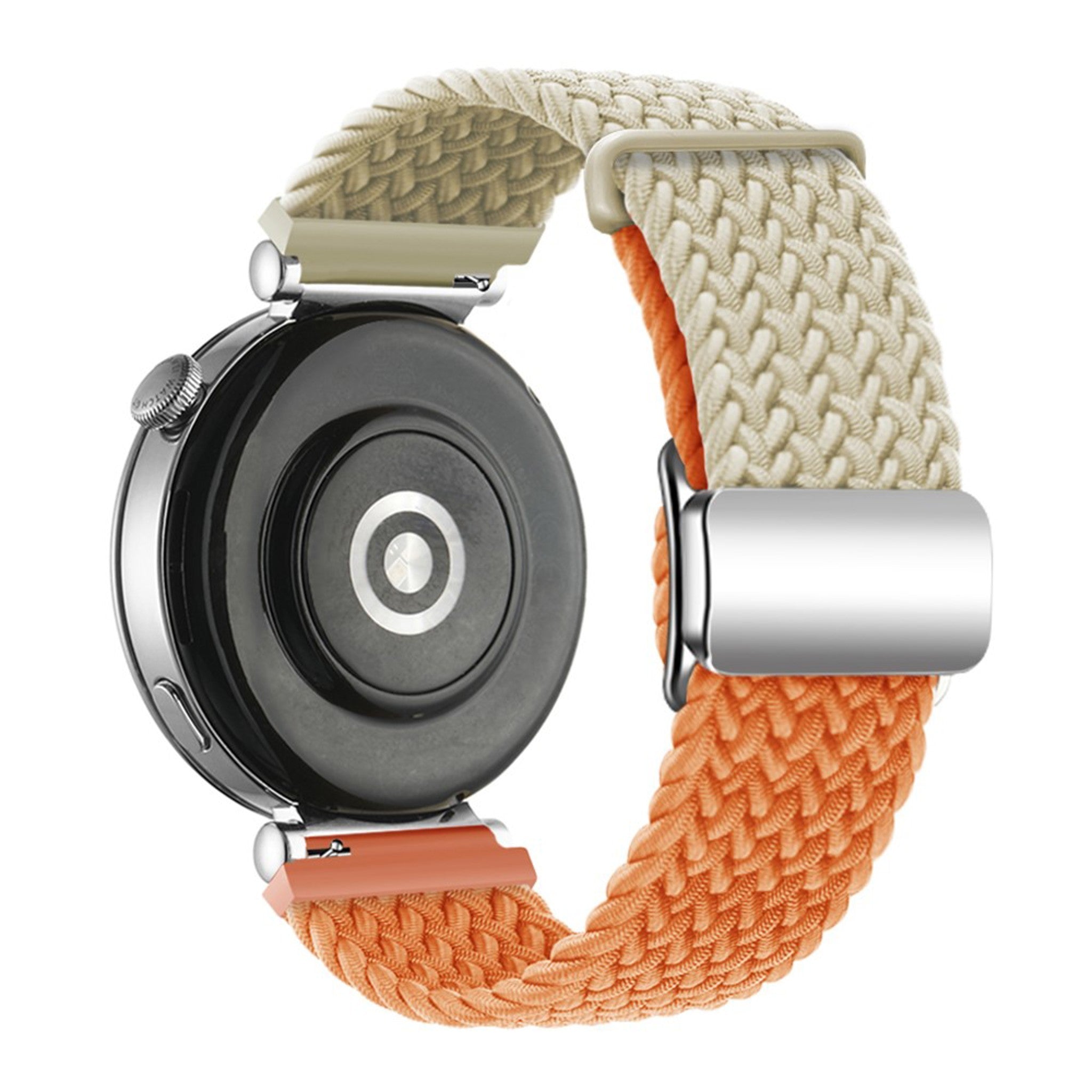 Universal 18mm EIDERWOOD Woven Watch Strap - Beige / Orange