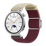 Universal 18mm EIDERWOOD Woven Watch Strap - Beige / Red