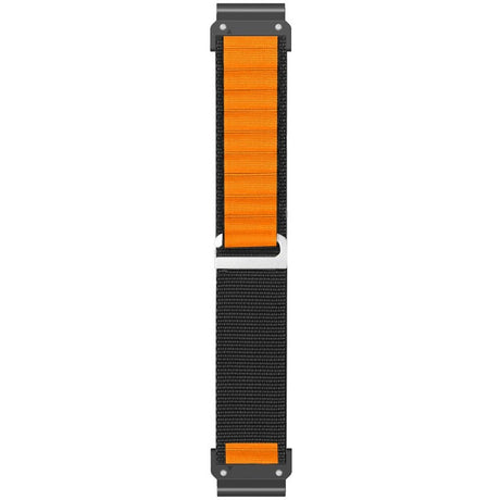 Universal Garmin 22mm QuickFit EIDERWOOD Nylon Strap - Black / Orange