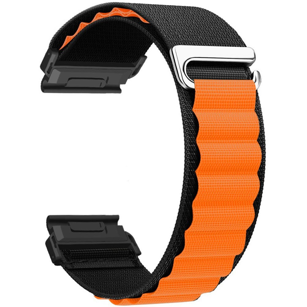 Universal Garmin 26mm Nylon Strap - Black / Orange