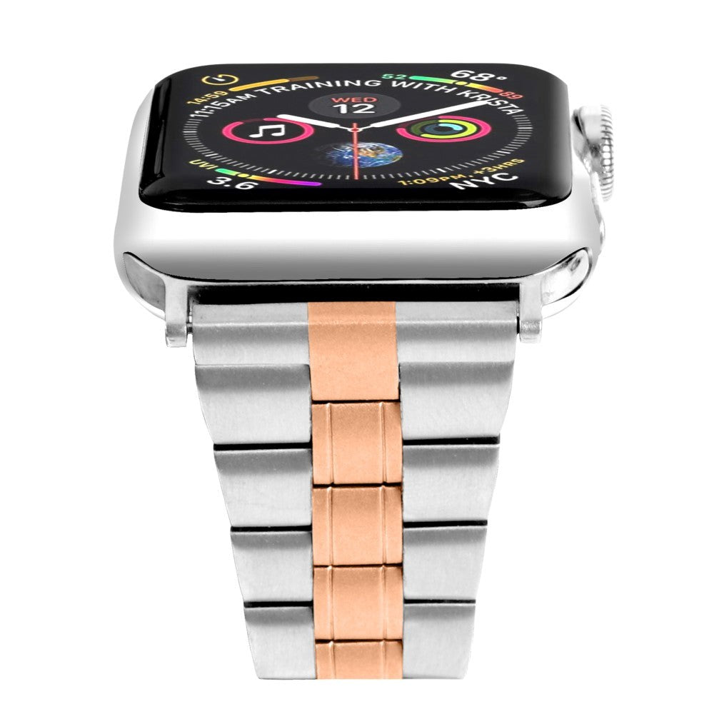 Apple Watch (42/44/SE/45/46/49mm) Two-Colour Stainless Steel Strap - Aluminium / Gold