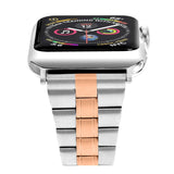 Apple Watch (42/44/SE/45/46/49mm) Two-Colour Stainless Steel Strap - Aluminium / Gold