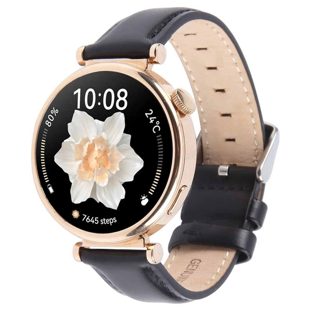 Garmin Lily 2 Active / Lily 2 EIDERWOOD Genuine Leather Strap - Black