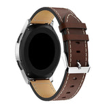 Universal Smartwatch 20mm Classic Leather Strap - Coffee