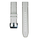 Universal Garmin 22mm Leather & Silicone Strap - White