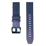 Universal Garmin 22mm QuickFit Leather & Silicone Strap - Blue