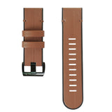 Universal Garmin Strap (26mm QuickFit) Leather & Silicone Strap - Light Brown / Black