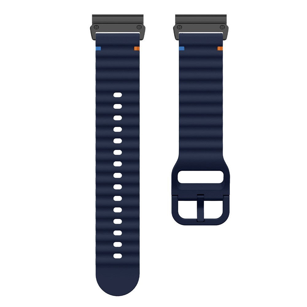 Universal Garmin 26mm QuickFit EIDERWOOD Wavy Silicone Strap - Blue
