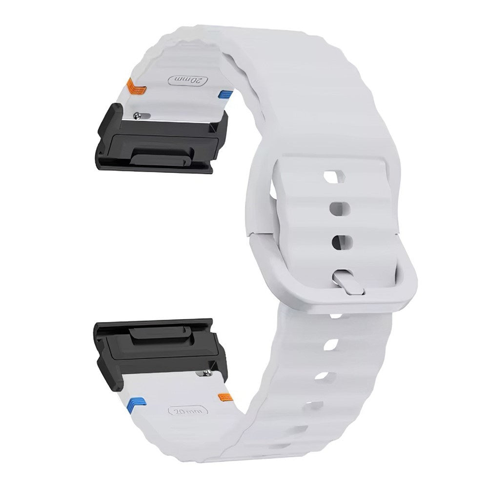Universal Garmin 26mm QuickFit EIDERWOOD Wavy Silicone Strap - Grey